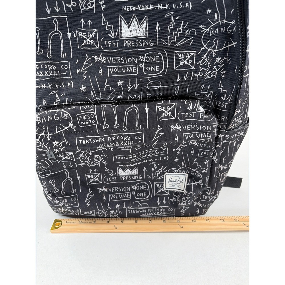 Herschel Supply Co Jean-Michel Basquiat Backpack Black White Art Print Classic - Picture 8 of 13